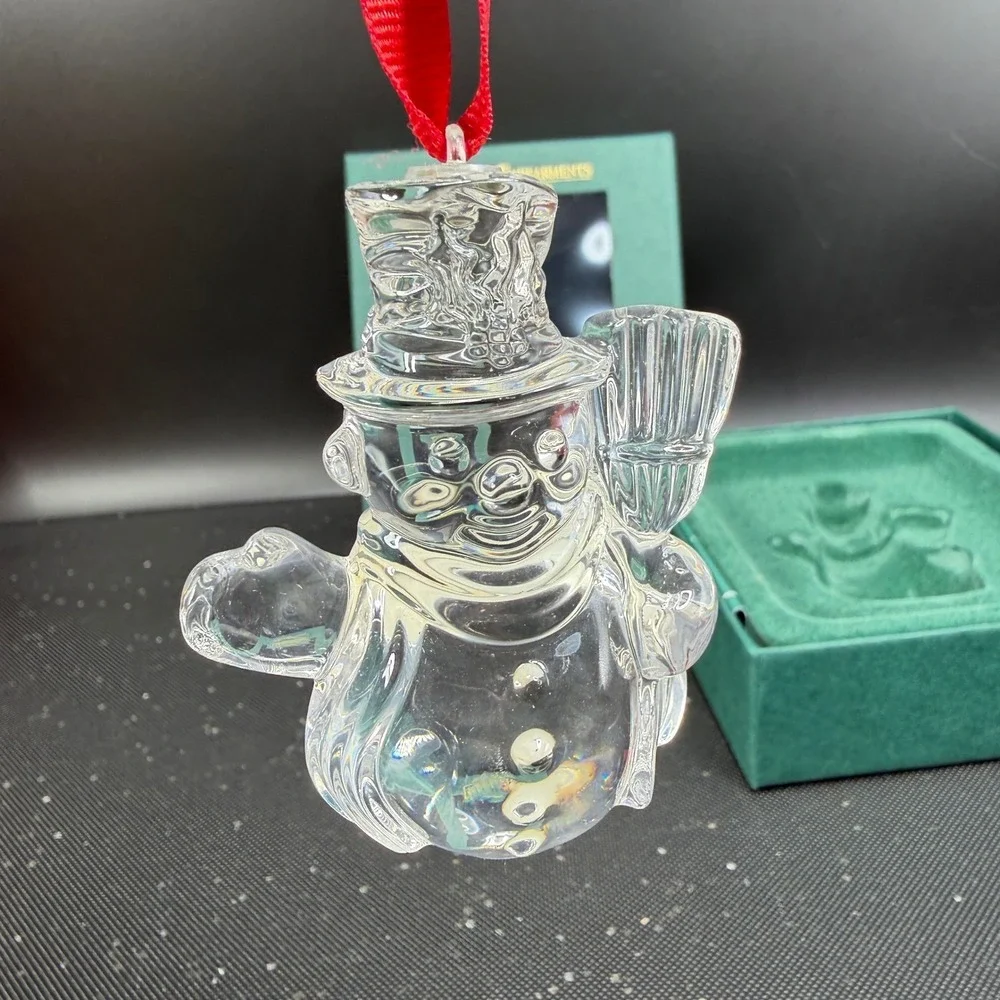 Marquis by Waterford‎ Crystal Snowman Ornament Christmas Endearments 1st Series